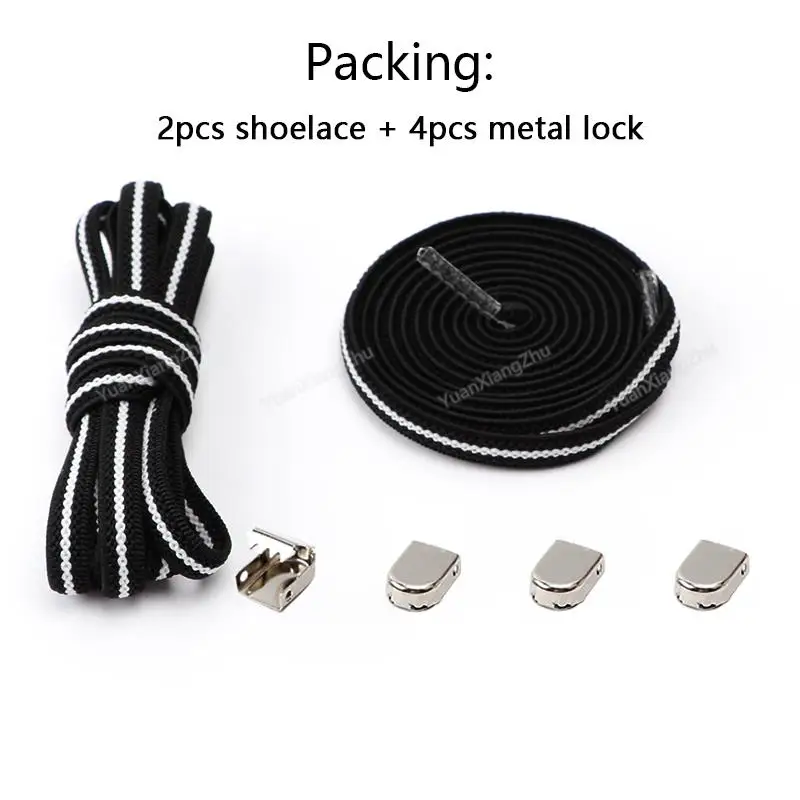 Cordones planos para zapatillas de deporte, cordones elásticos para ocio al aire libre, seguridad rápida, accesorios para zapatos para niños y
