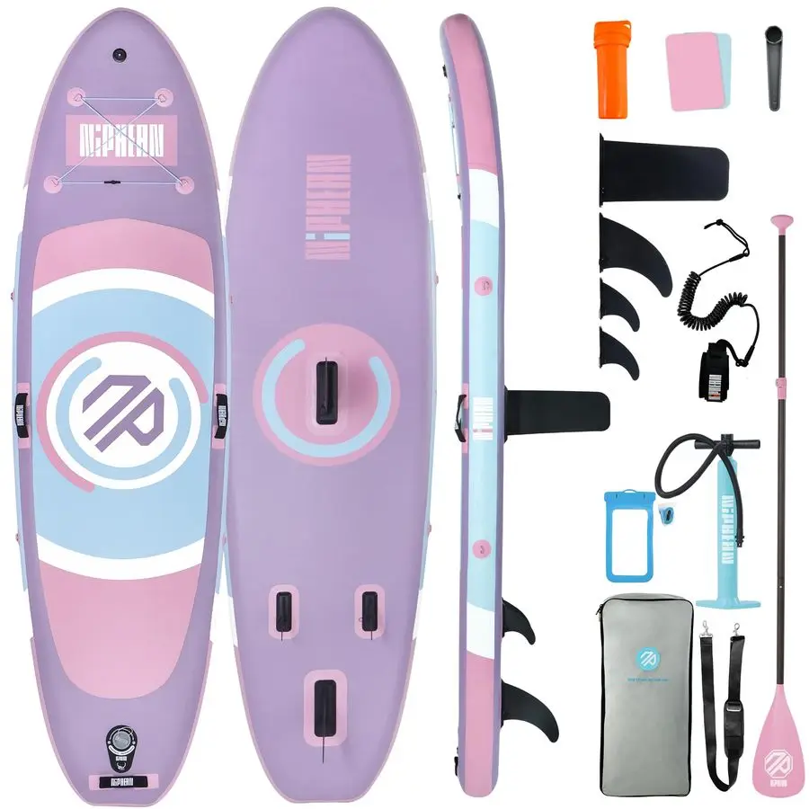 

Paddle Board with Beginner Friendly StabilTrac Fin and Durable SUP Accessories, 10 Stand Up Paddle Boards for Adults amp Youth,
