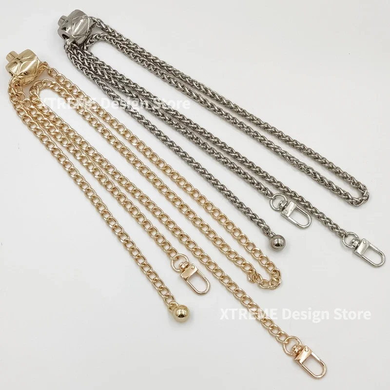 120cm Bags Chains Gold Belt Hardware Handbag Accessory Metal Alloy Bag Chain Strap for Women Bag Belt Straps Bag Accessories