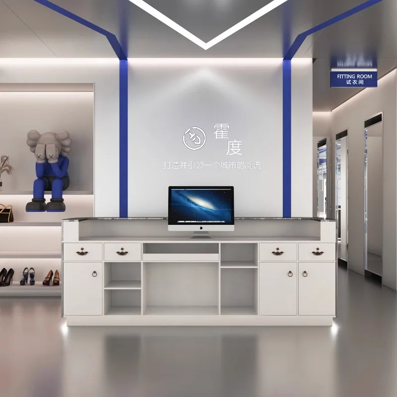 

Reception Counter Design Luxury Front Desk Clinic U Shape Reception Desks Business Classic Mostrador Recepcion Office Furniture