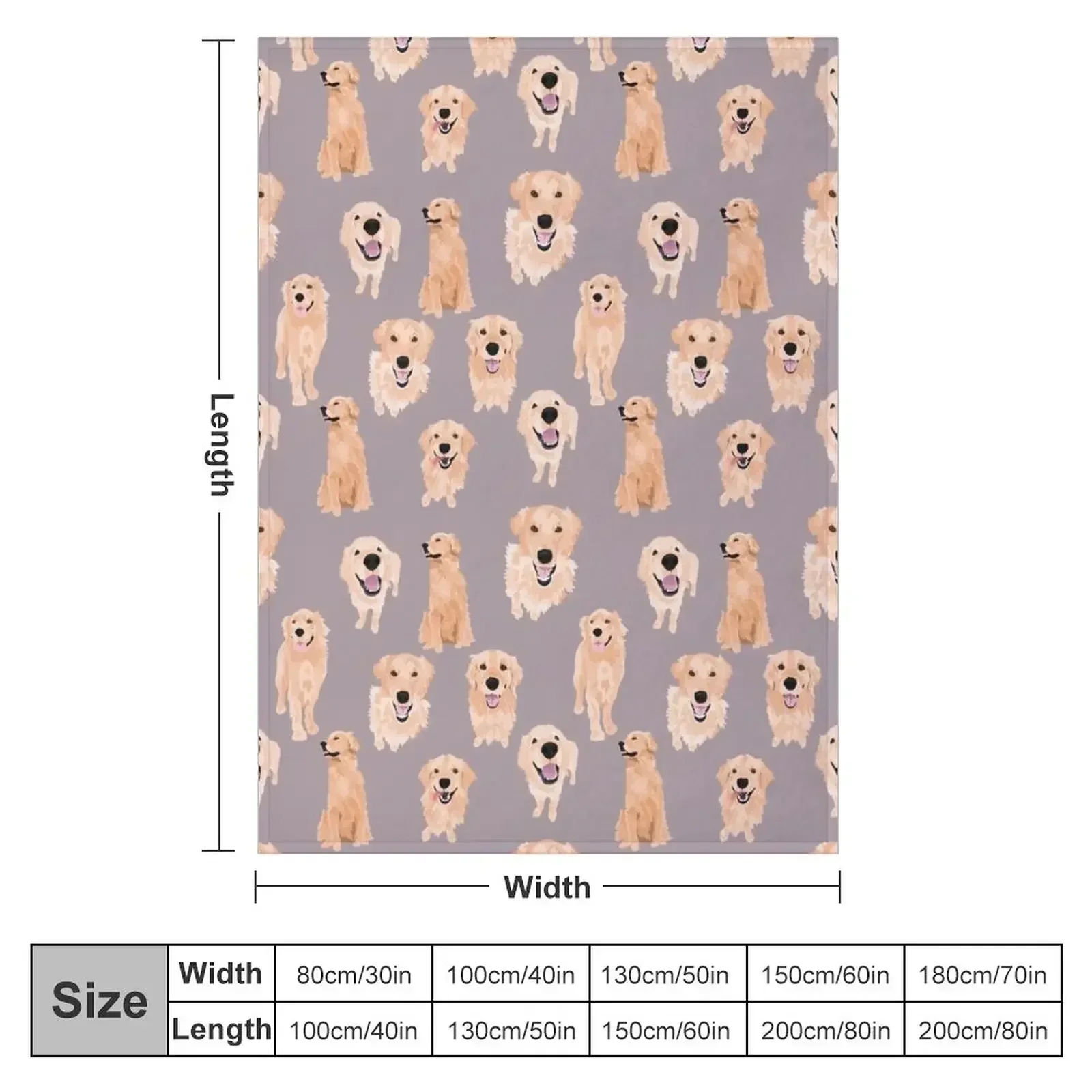 Golden Retriever Throw Blanket Thermal Luxury Thins For Sofa Thin Decorative Sofa Sleeping Bag Blankets