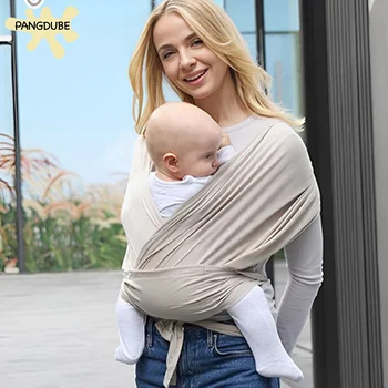 PANGDUBE Ergonomic Baby Wrap Sling Carrier Soft Cotton Kangaroo Sling for Newborns to 36…