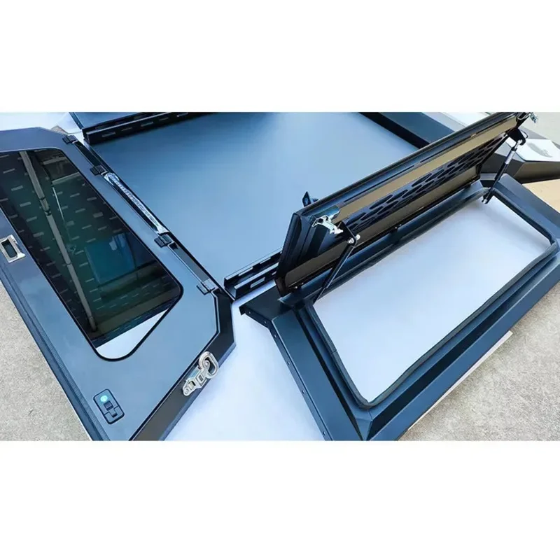 

High Quality Aluminum Alloy Pickup Hardtop Canopy, No Drill Camper Shell for Ranger Raptor