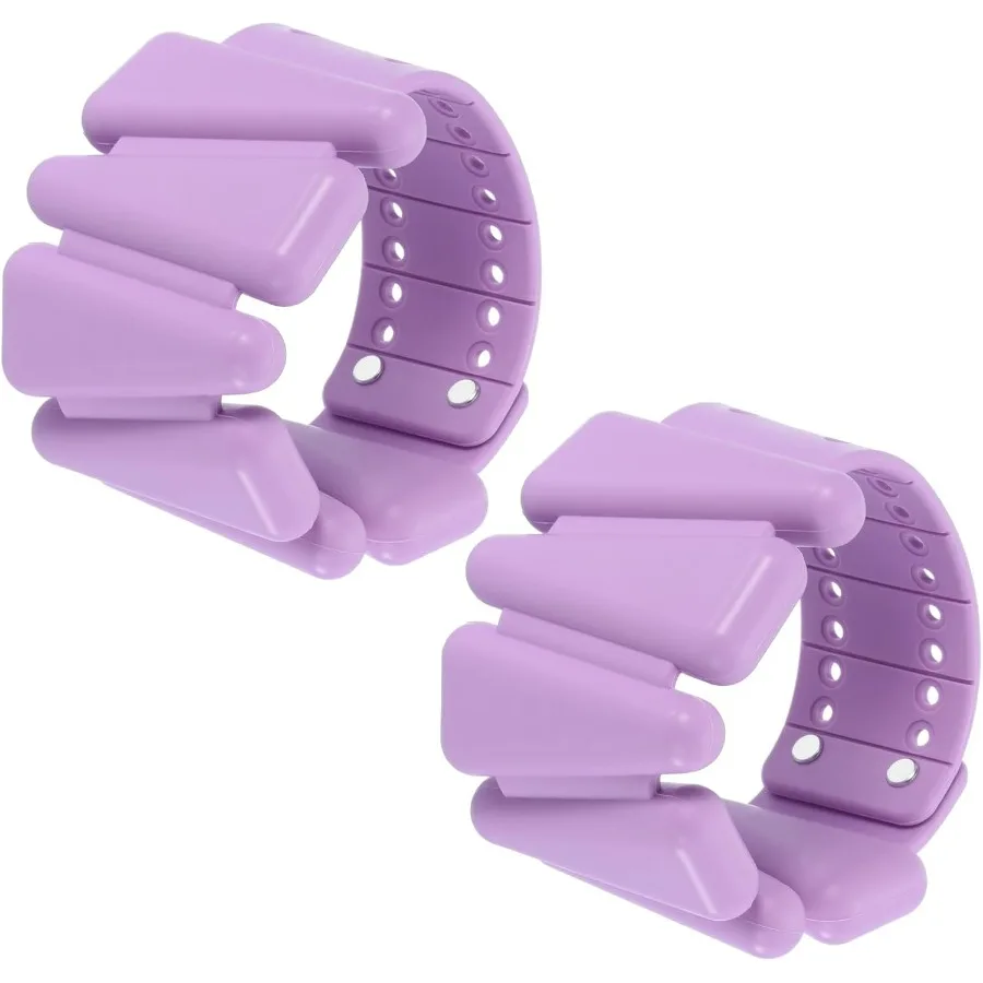 مجموعة أوزان معصم والكاحل من السيليكون قابلة للتعديل مكونة من 2 للنساء والرجال إجمالي 2 رطل 1 رطل لكل مثالية لتدريب اليوغا والركض إيرو