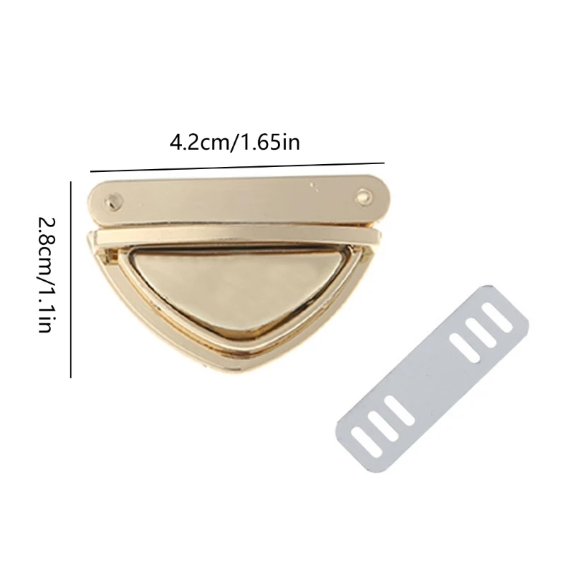 652F for TRIANGLE Shape Clasp Turn Lock Twist Locks for DIY Handbag Shoulder Bag Purs