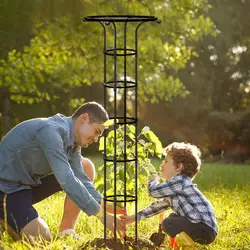 Garden Obelisk Garden Arch Trellis Plant Support Rustproof Frame For Climbing Vines Flowers Stand Indoor Outdoor Floral Decor