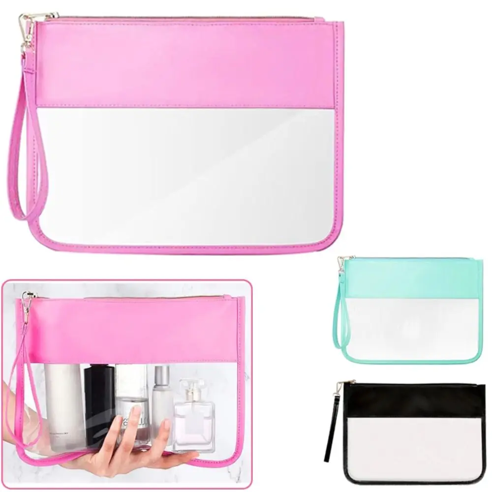 Transparent Traveling Toiletry Bag Portable PVC Waterproof Makeup Organizer Large Capacity Storage Bag