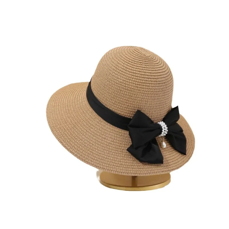 

Spring And Summer Straw Hat Female New Women's Dome Sun Hat Fashion Straw Hat Sun-proof All-match Simple Elegant Top Hat