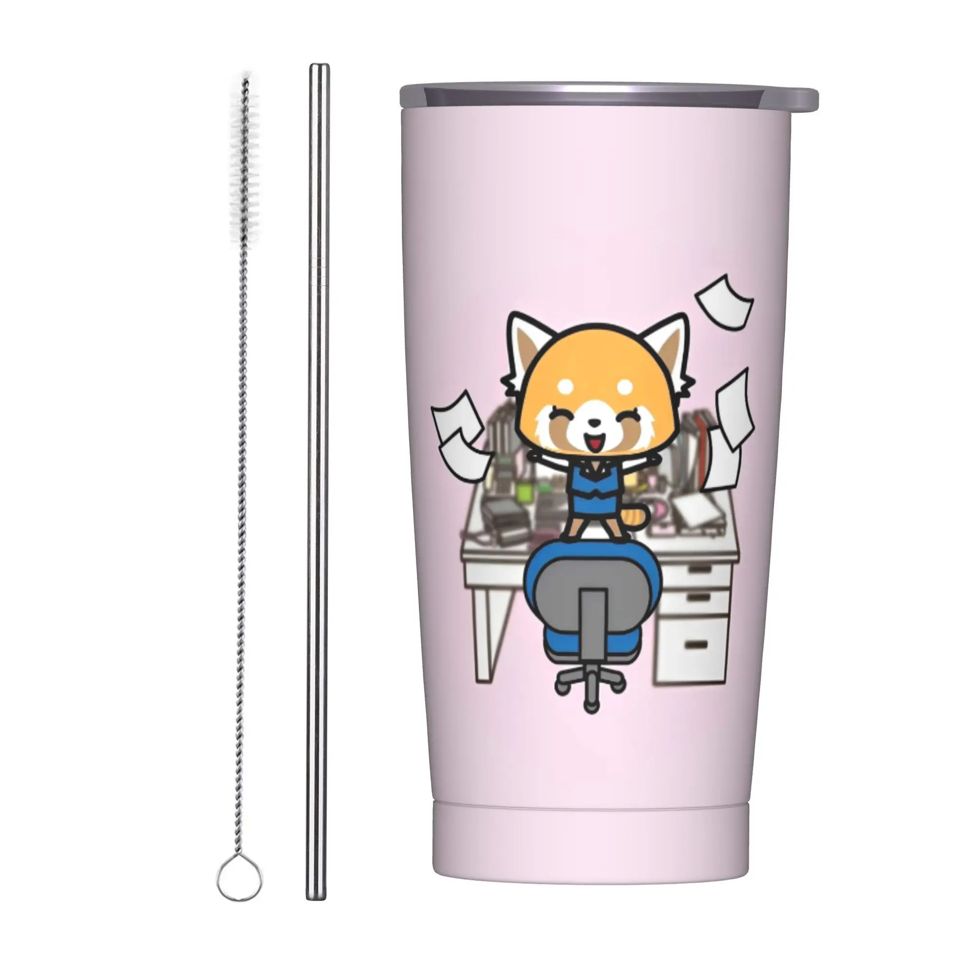 

Aggretsukos Tumbler Work Hot Drinks Water Bottle Insulated Stainless Steel Coffee Mug Custom Beach Car Mugs