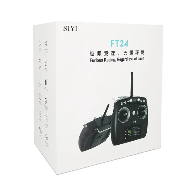 SIYI – transmetteur longue portée FT24 2.4GHz 12CH 15KM, avec Mini récepteur OTA FR/FR pour système RF multi-protocole externe R9M/TBS