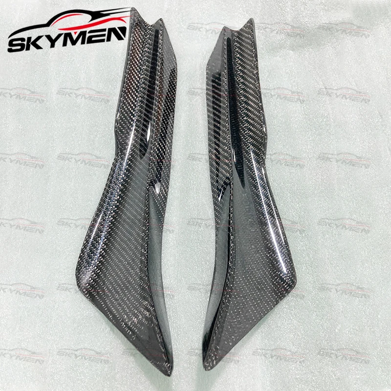 For Impreza 2014-17 WRX VAB VAF STI Pre-facelifted Carbon Fiber Front Bumper Canard USDM AP Style Glossy Black Splitter Fin Kit