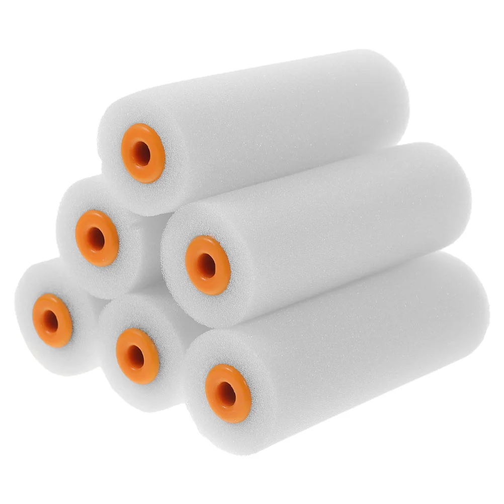 Small Foam Paint Roller Tool Painting Supplies for House Painters Sponge Naps Brush White