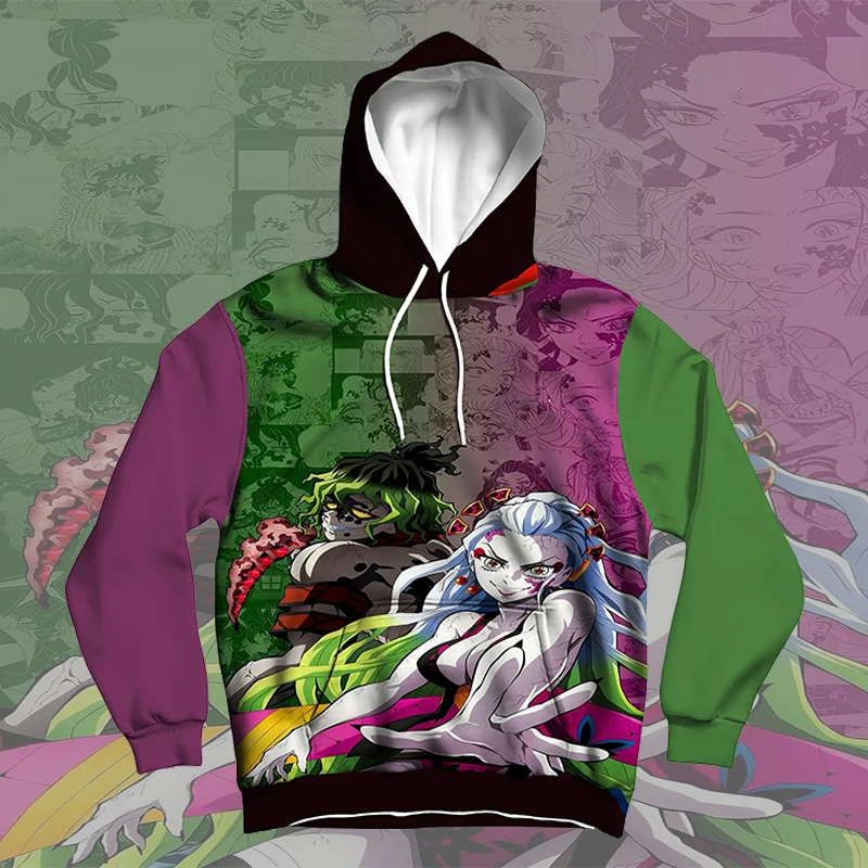 

2025 New Demon Slayer Anime Hoodie Fashion Pattern 3D Printing Autumn/Winter Pullover Hoodie Casual Street Trend Y2k Top