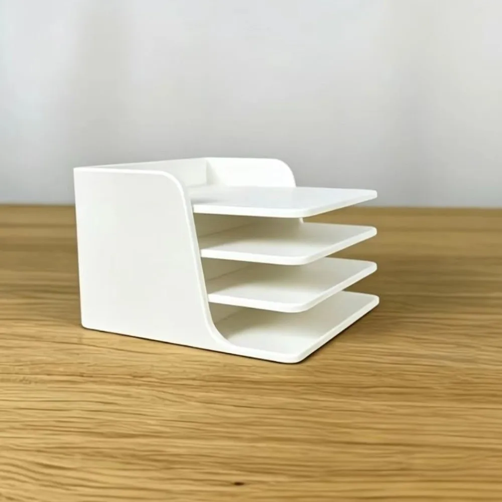Stackable Sticky Note Holder Layer-Divided Stable Base Memo Pad Holder Plastic Anti-Tip Desk Drawer Organizer Desktop Use