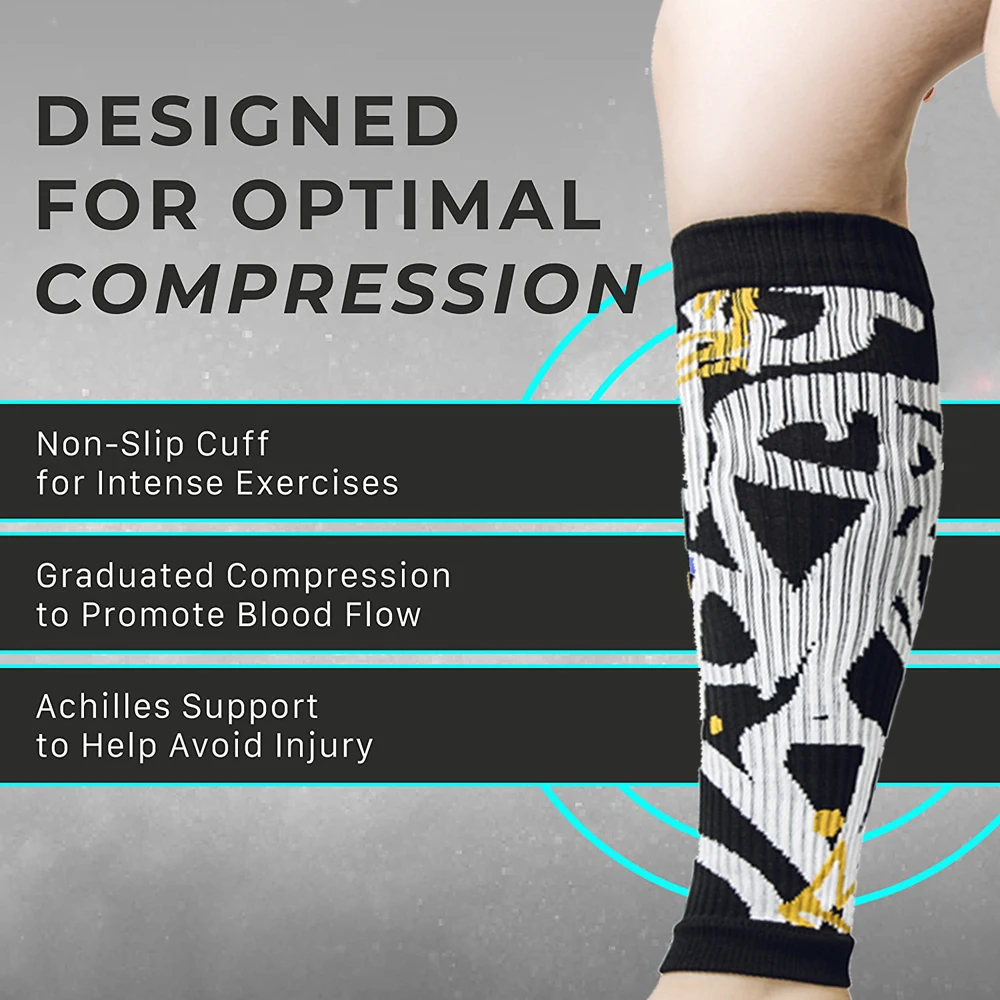 1Pair Running Leg Compression Calf Sleeve Athletics Calf Shin Splints Elbow Knee Pads Protection For Women Men Sports Safety