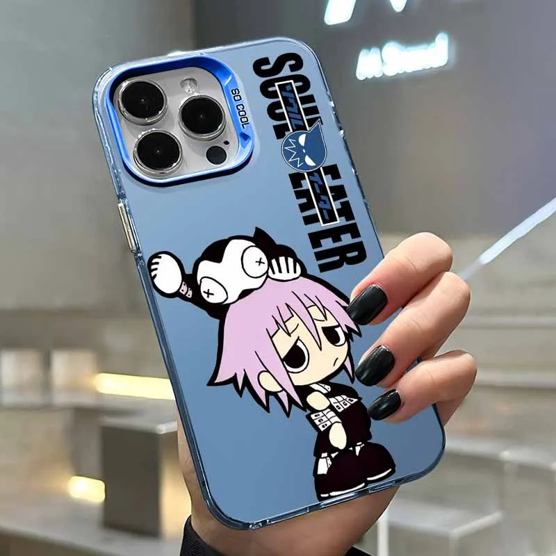 كول فيشن S-الروح الآكل لابل آيفون 17 16E 16 15 14 13 12 ميني برو ماكس زائد غطاء فوندا سيليكون لينة الملونة جراب هاتف #6