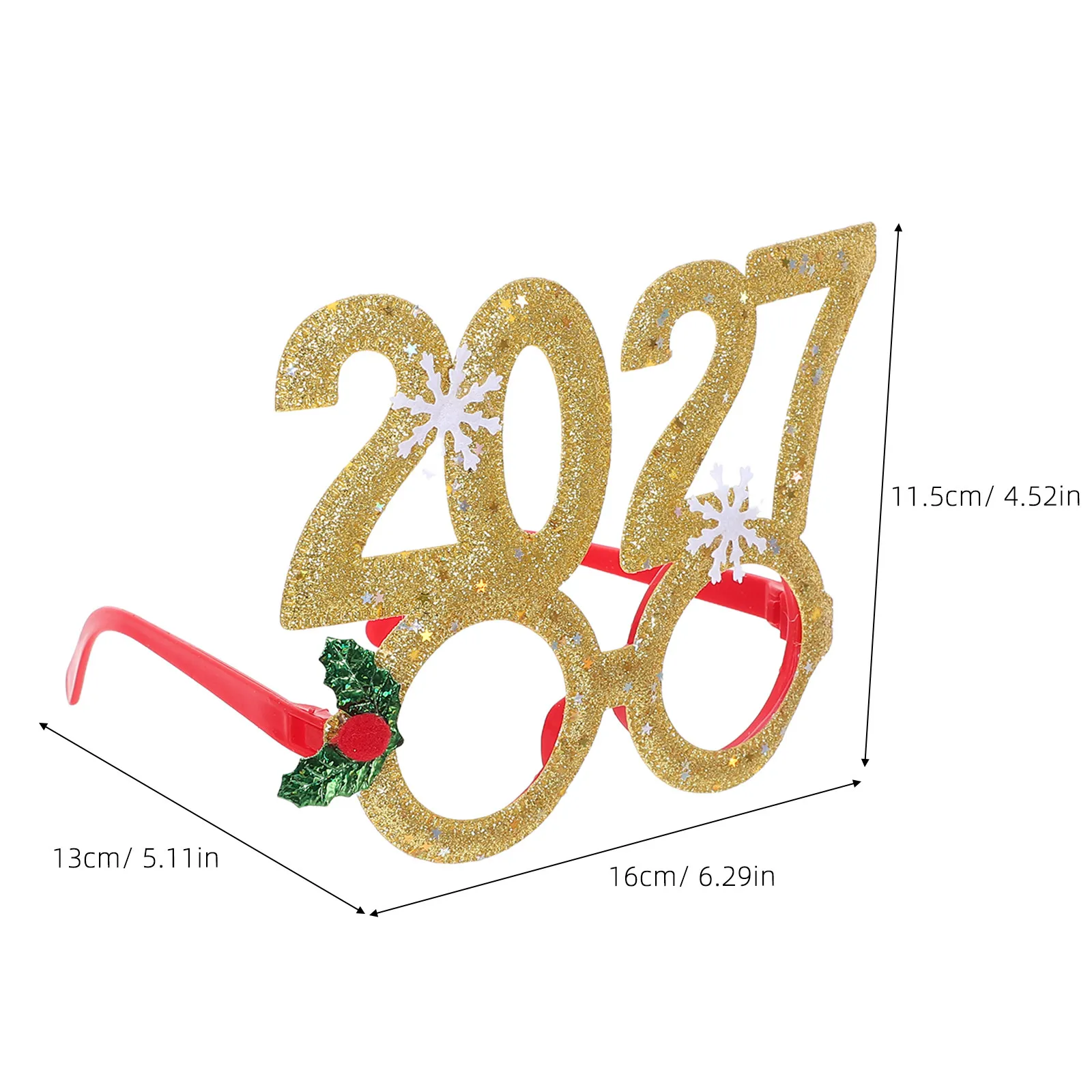 4Pcs New Year Photo Booth Glasses Colorful Plastic 2027 Party Glasses Fun Eyewear for Nye Graduation Prom New Year's Items
