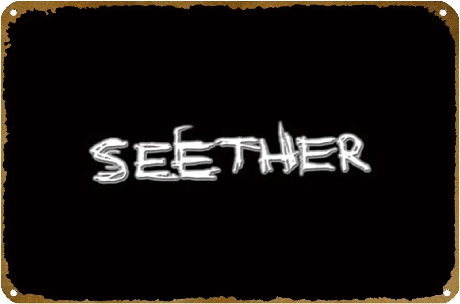 Seether Music Poster Vintage Metal Tin sign Logo Family Club Bar Cafe Bedroom Art Wall Decoration Gift 8x12 inches