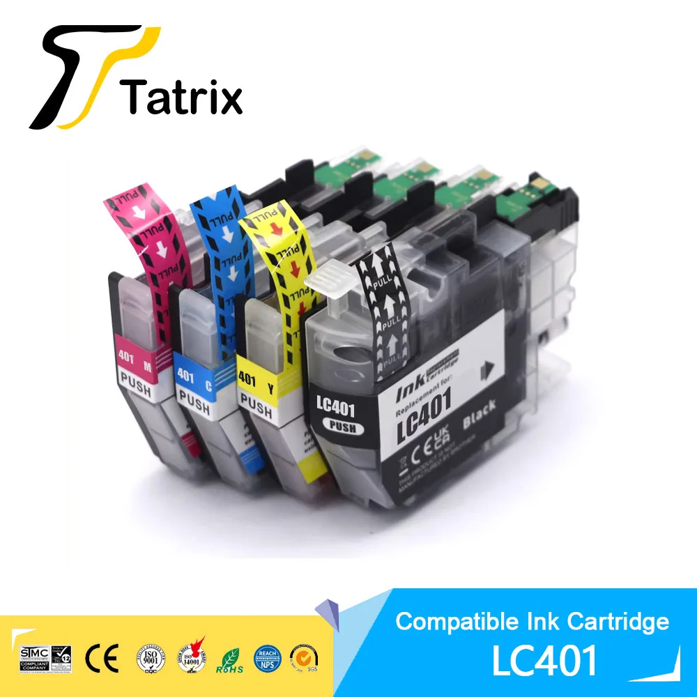

Совместимый картридж Tatrix стандартной емкости LC401 401 для принтера Brother MFC-J1010DW MFC-J1012DW MFC-J1170DW
