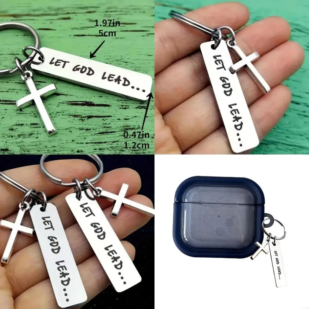 Spiritual Pendant Rings Portable Holder Stainless Steel Bag Accessory Adornment Suitable for Devout Christians