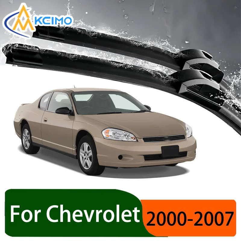 

Silent Black Front Wiper Blades Set for Chevrolet Monte Carlo 2000–2007 Auto Windscreen Windshield Window Wiper Accessories