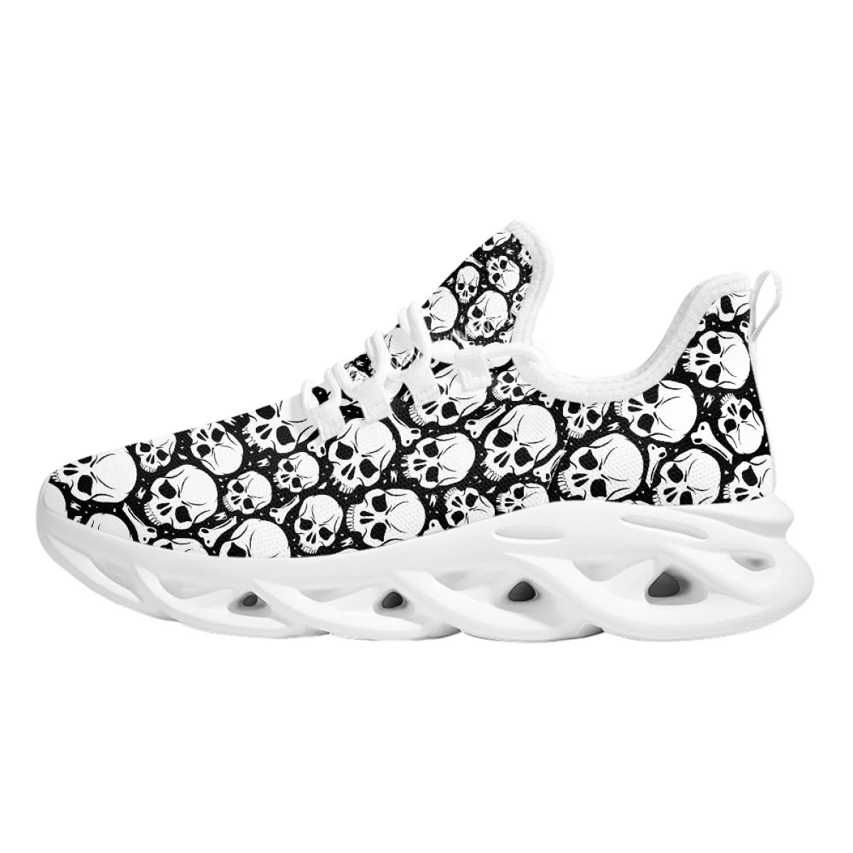 Belidome Skeleton Skull Womens Mesh Running Shoes Casual Athletic Sneakers Non Slip Womens Walking Tennis Shoes Zapatos Mujer