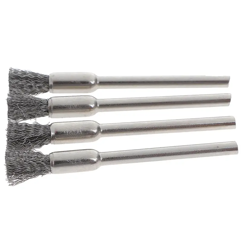 4Pcs/Set Steel Wire Brushes Polishing Wheel Brush for Tools Mini Brushed Burr Welding Metal Surface Pretreatment Grinding