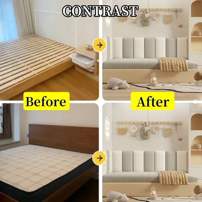 

Thicken Self Adhesive Wall Stickers Anti Collision Waterproof Soft Pack Wall Cushion Panels Headboard Background Home Decoration
