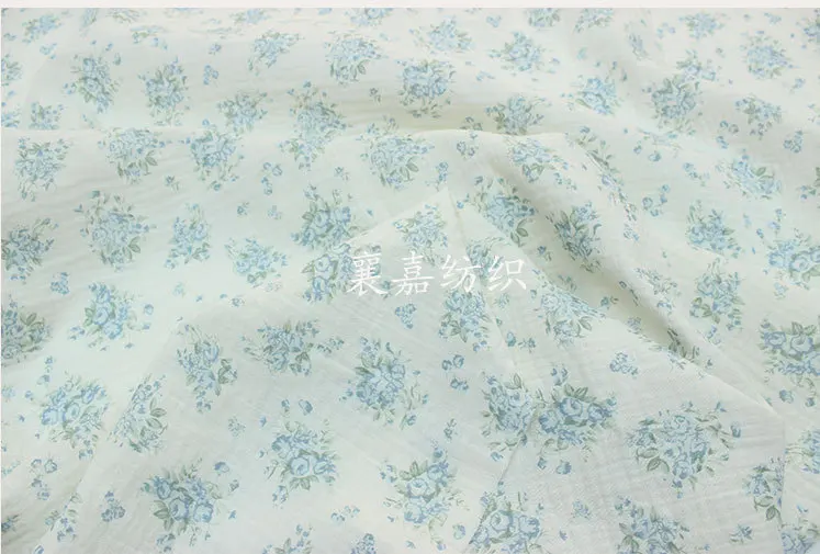 135x50 سنتيمتر مزدوجة الشاش الأزهار الطفل نسيج كريب القطن ، لبيجامة الاطفال الملابس المواد الخياطة القماش