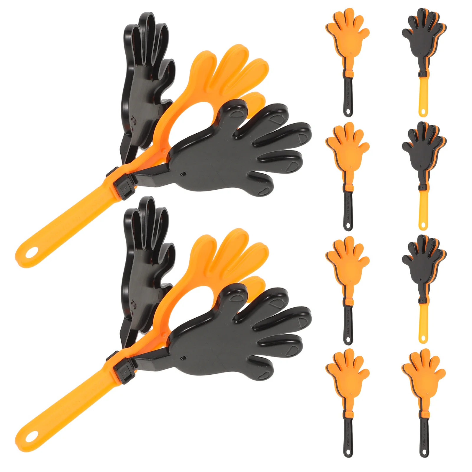 

10pcs Plastic Hand Clappers Colored Reusable Party Noisemakers Cheering Tools For Sports Events Halloween Birthday Festival