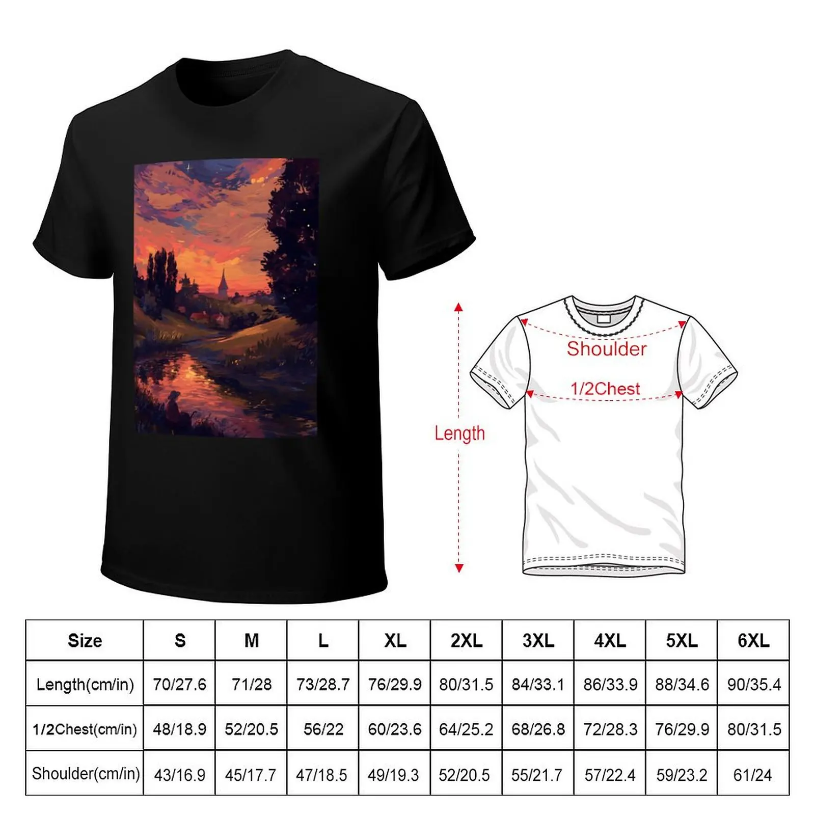 Tuscan Evening T-Shirt t shirt men 100% cotton luxury brand T-Shirt