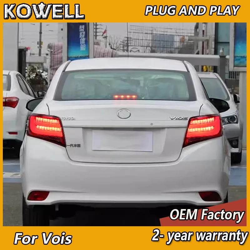 

Стайлинг автомобиля для Toyota Vois, задний фонарь 2014-2016, Yaris Sedan, задние фонари, задний DRL, указатель поворота, противотуманный тормоз, задний ход