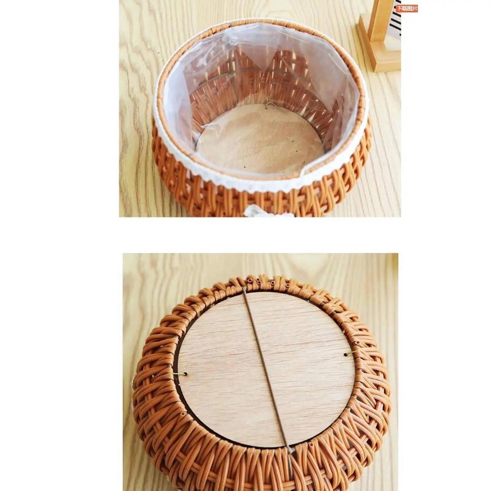 PP Material Plant Basket Flower Pot with PP Liner Multifunctional Decorative