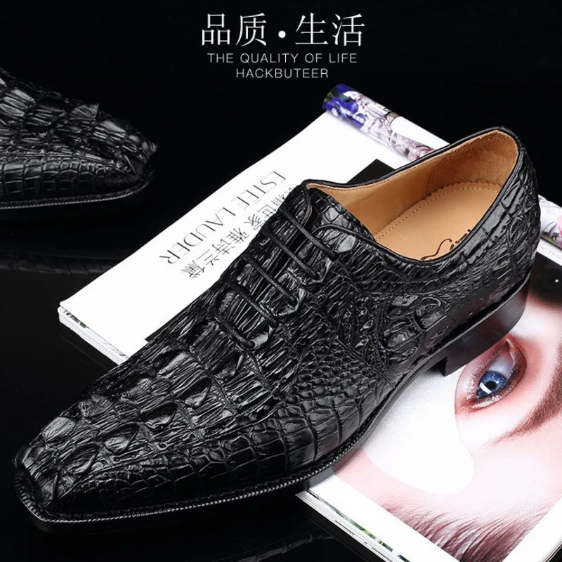 

New Fashionable Autumn Winter Thai Crocodile Formal Casual Men's Walking Shoes Warm Leather Suede Business Casual Formal Loafers