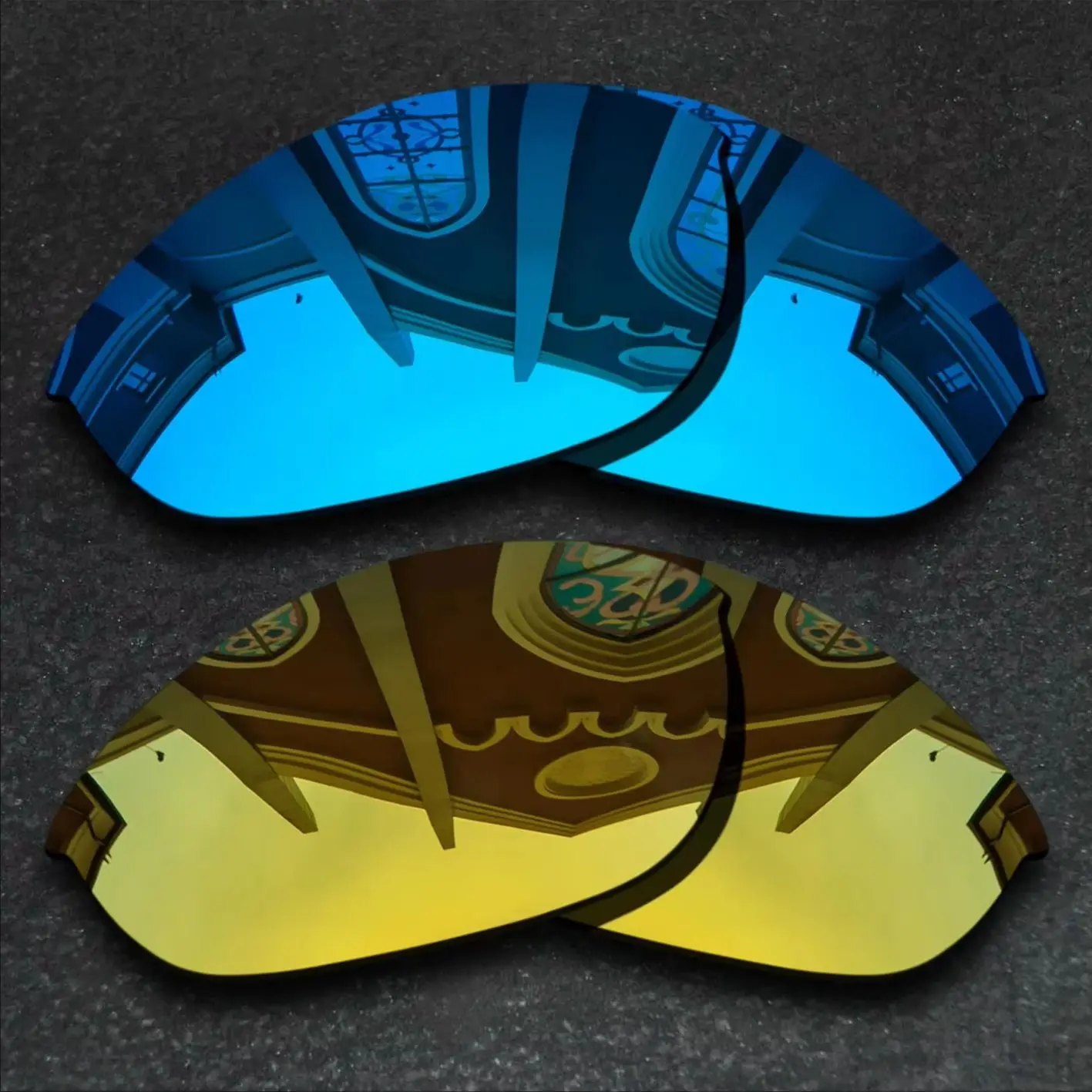 

Sky Blue&Yellow Golden Sunglasses Polarized Replacement Lenses for Oakley Half Jacket