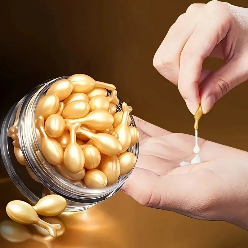 90 cápsulas - Cápsulas de esencia de placenta y ácido hialurónico - Nutre e hidrata profundamente la piel, revelando una piel joven, adecuado para rostro y cuello, retiene la humedad - Fácil de transportar, se puede usar en cualquier momento y en cualquier lugar, ideal para viajes