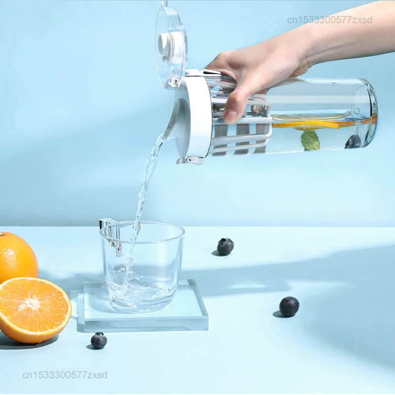 MIJIA Water Cup Outdoors Sports 600mL High-capacity Sealed Leak-Proof Tea Filter Button Cap Leak-Proof Drinking Bottle