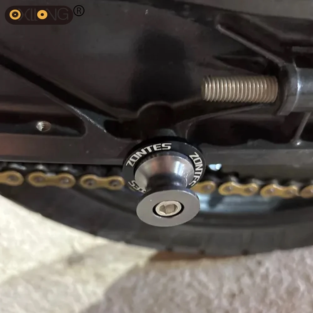 

For Zontes G1 125 ZT125 G1 ZT125U ZT 125 U ZT 310R 310X ZT310R M8 Motorcycle Accessories Swingarm Spools Rear Stand Screw Slider