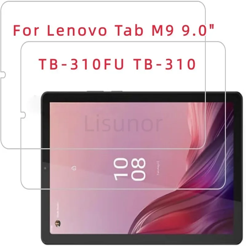 2 PCS 9H Tempered Glass Screen Protector For Lenovo Tab M9 9.0 Inch TB-310FU TB-310 Anti Scratch HD Clear Tablet Protective Film