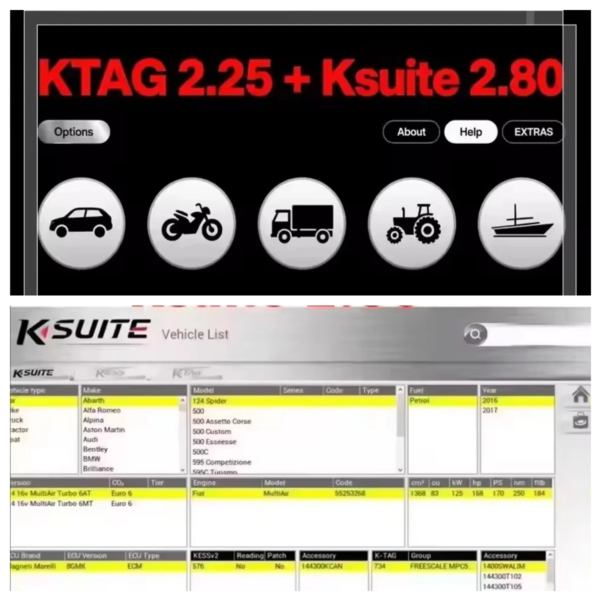 Ksuite 2.80+Ktag 2.25/V7.020 Software for KESS V2 – RSA Error Fix, Unlock Tool for Car Truck Bike Tractor EU Online Version