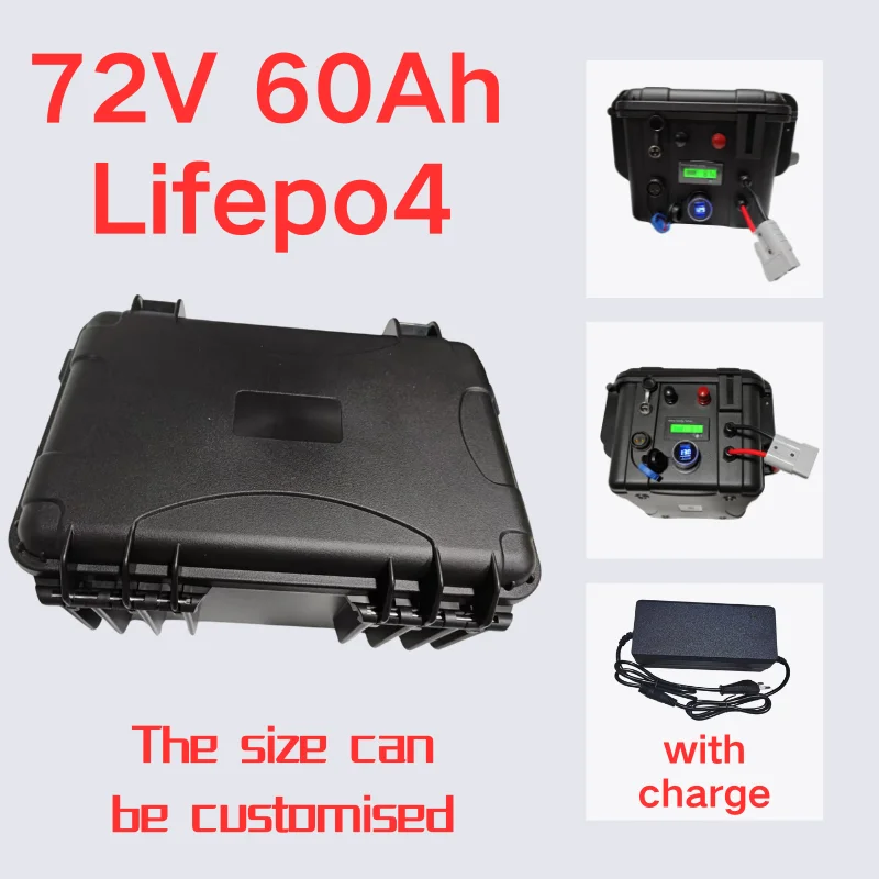 

JJ 72V 60Ah lifepo4 high performance lithium battery with 80A 150A BMS safety for 5000W AGV forklift golf cart inverter car