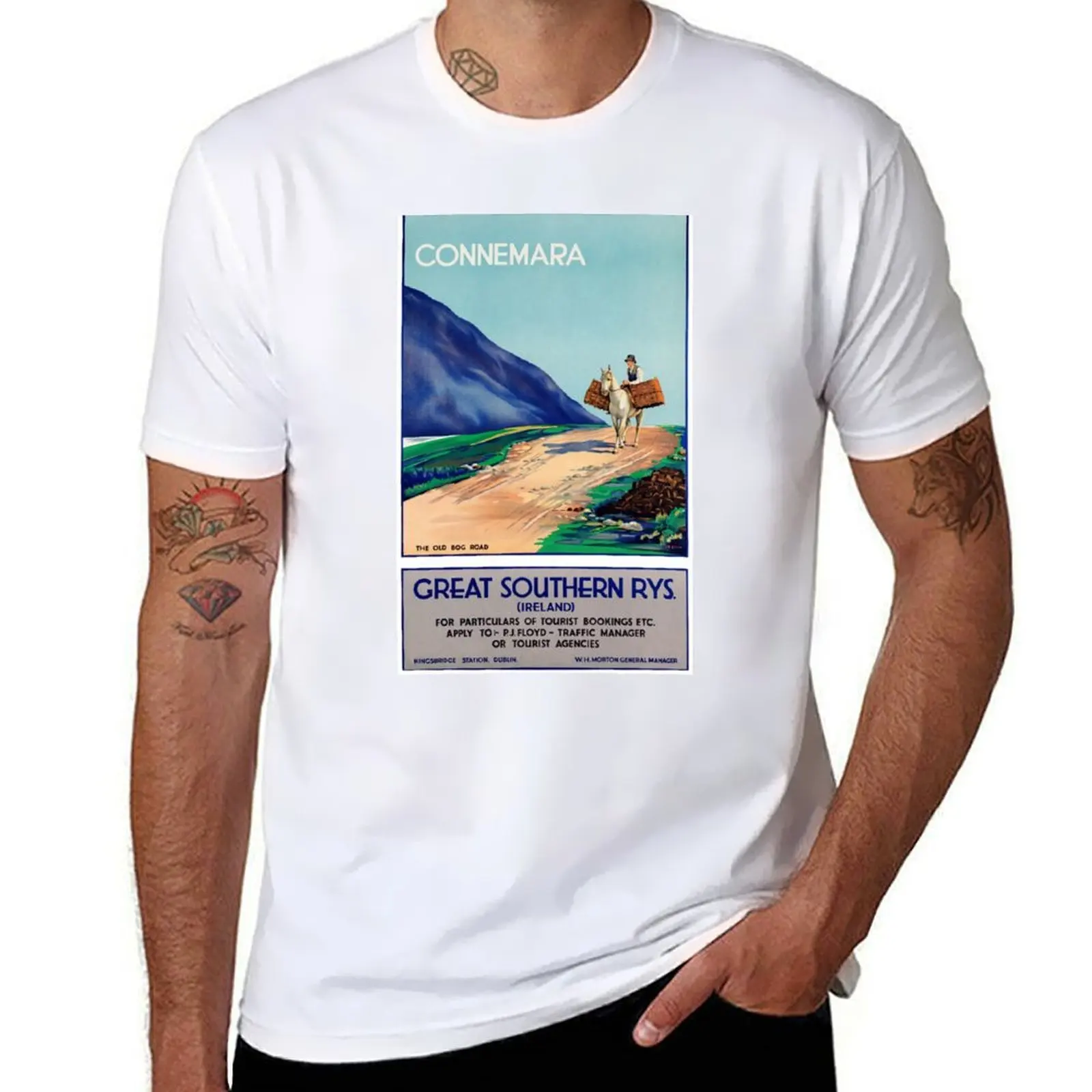 

cotton t Connemara T-Shirt shirt t shirt essential 1930 Vintage Travel 100% shirt Poster cotton t man men Ireland