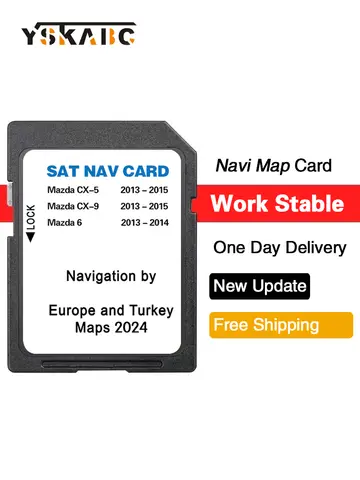 Mazda 6 CX5 CX9 2024 Sat Nav 네비게이션 카드 버전 EU 터키 영국 GPS 지도 버전 Navi 소프트웨어 업데이트 메모리 카드