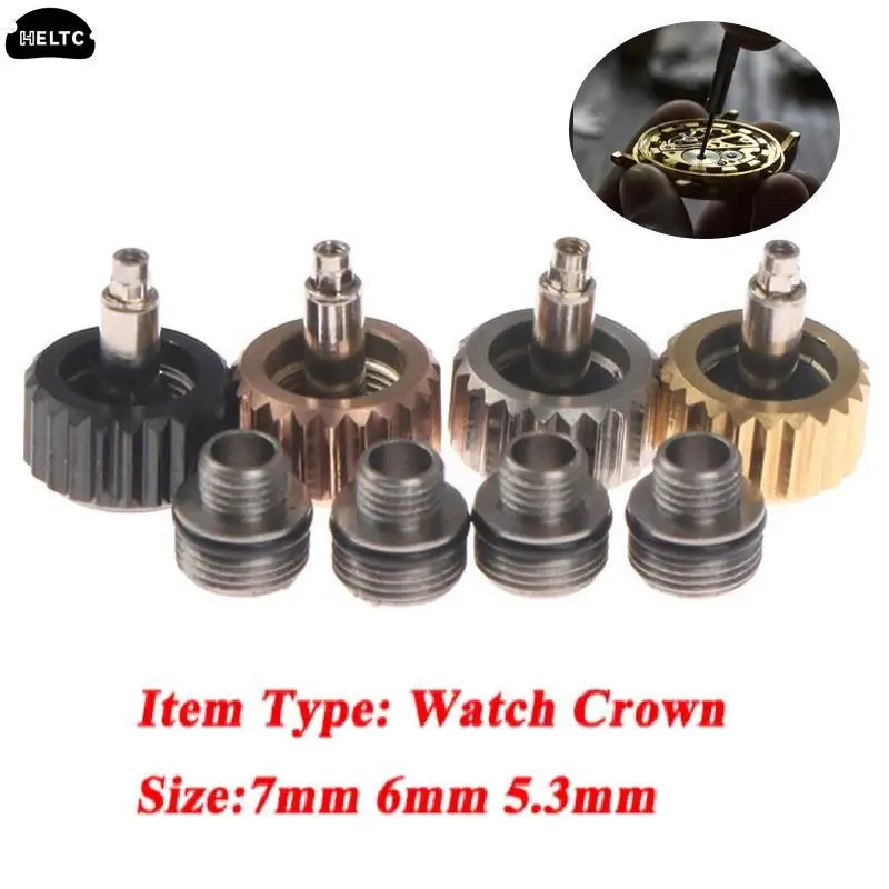 1 Set 7mm 6mm 5.3mm For Rolex Watch Crowns Watch Waterproof Replacement Assorted Repair Tools High Quality Watch Head Crowns