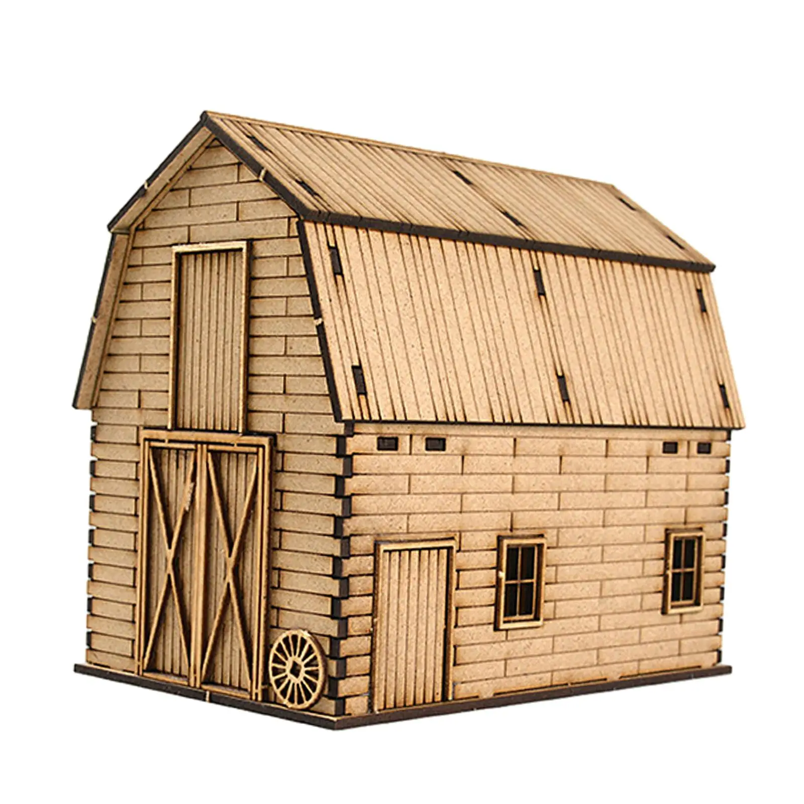 1/72 Wooden European House DIY 3D Puzzles Educational Unassembly Granary Model for Architecture Model Sand Table Diorama Decor