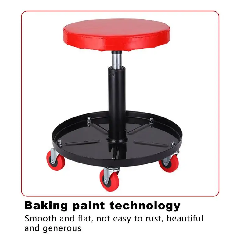 Mechanic Stool With Wheels Heavy Duty Rolling Stool Mechanic Chair With Tool Tray Storage Roller Seat For Car maintenance