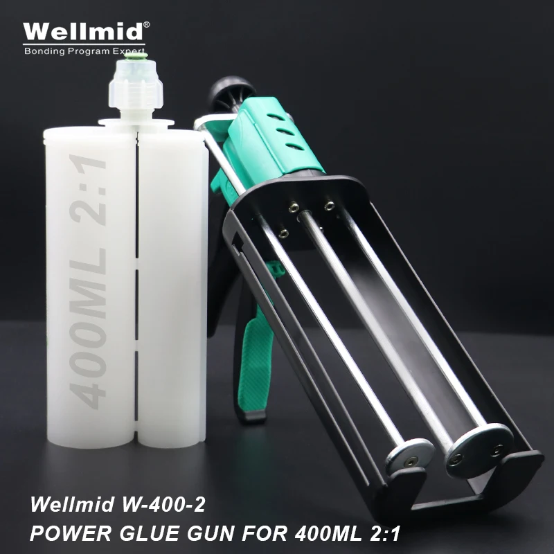 400ml 2:1 AB Power Glue Dispensing Gun 2K Portable Double tube Mixing Dispenser 3M Araldite Cartridge Adhesive Metal Glule Gun