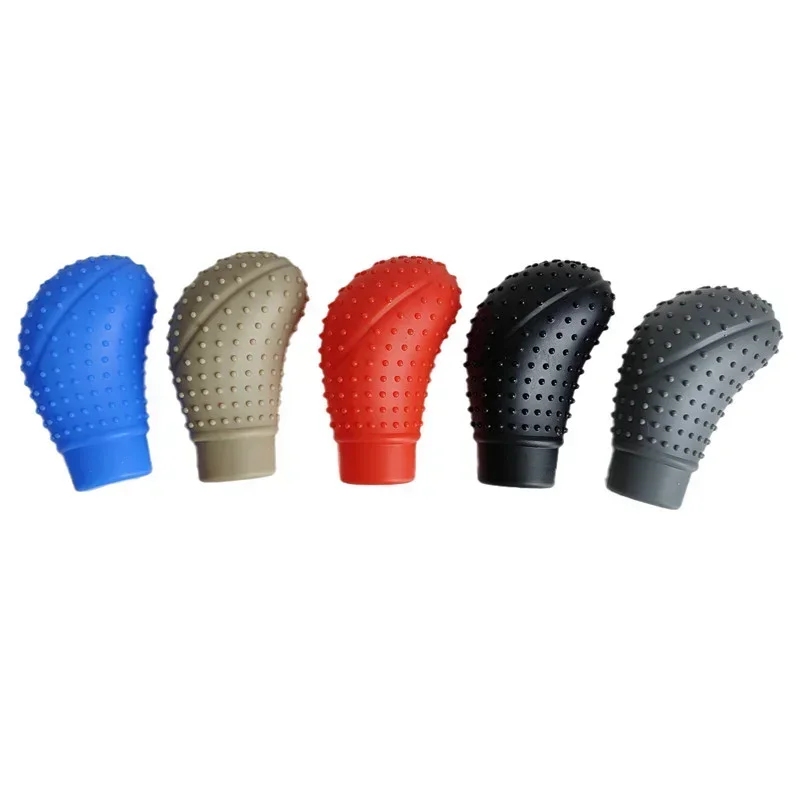 Car Gear Shift Knob Silicone Cover Universal Gear Rod Protect Case Dustproof WaterProof Lever Handle Skin Nonslip Manual Shifter 3