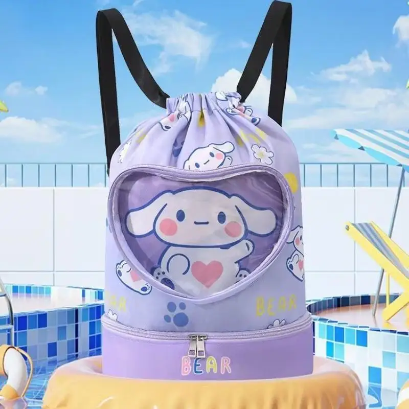 

Cinnamoroll детский мультяшный разделительный рюкзак для сухого и влажного воздуха Sanrio студенческая сумка для плавания Kawaii портативная сумка на плечо большой вместительности