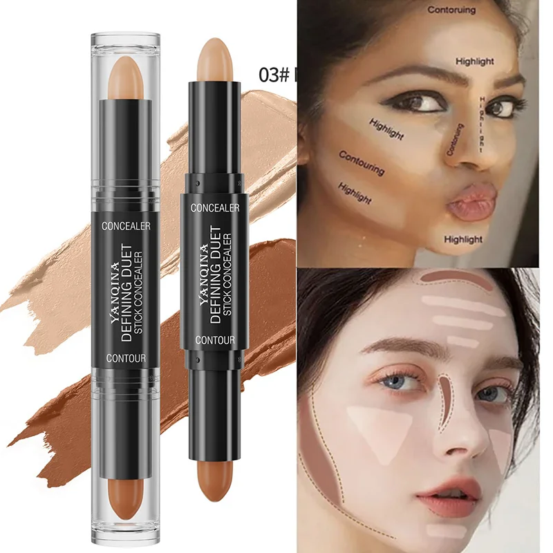 Gezicht Foundation Concealer Pen Donkere Kringen Corrector Contour Stick Cosmetische Make-Up Tools Langdurige Cosmetica Nieuw